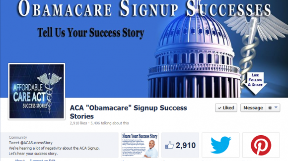 Obamacare Success Stories Facebook PAge